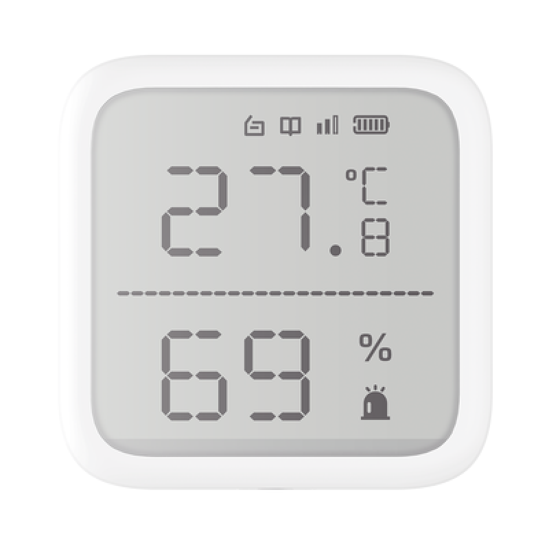 HIKVISION DS-PDTPH-E-WB (AX PRO) Detector de Temperatura y Detector de Humedad Inalámbrico / 2.7" de Tamaño / Uso en Interior / Rango de Detección des