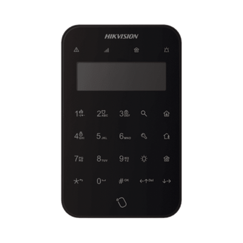 (AX PRO) Teclado Inalámbrico con Pantalla LCD para Armado y Desarmado / Color Negro / Funciones de Automatización para control de Relevadores