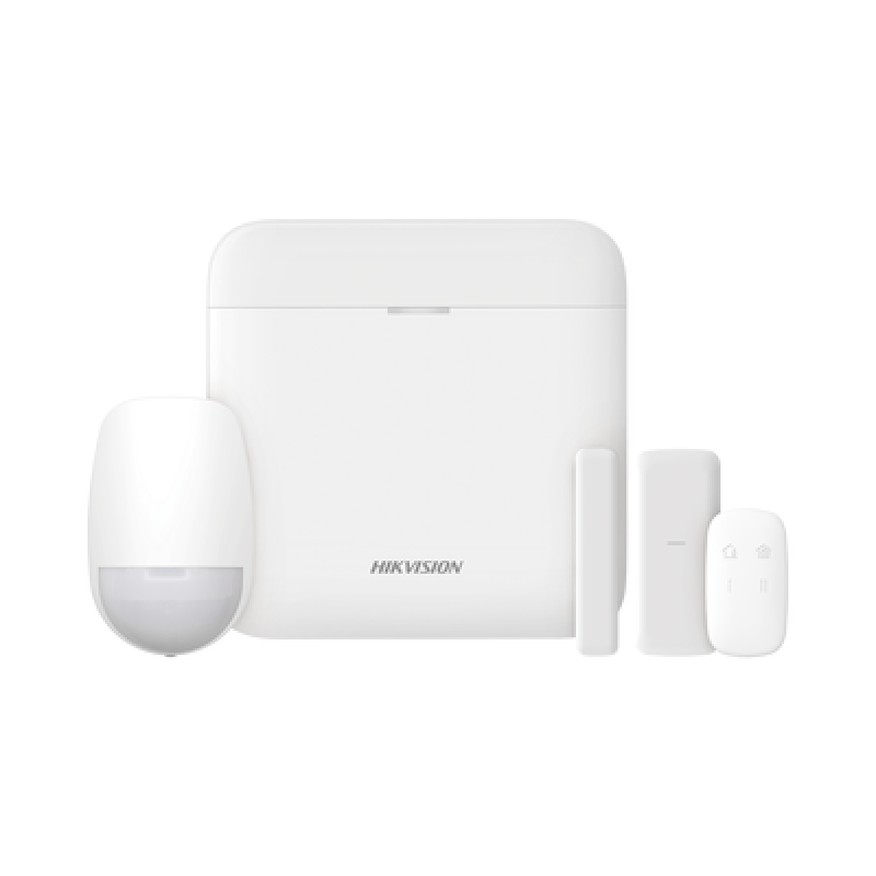 HIKVISION DS-PWA48-KS-SLIM (AX PRO) KIT de Alarma AX PRO con GSM (3G/4G) / Incluye: 1 Hub con bateria de respaldo / 1 Sensor PIR / 1 Contacto Magnétic