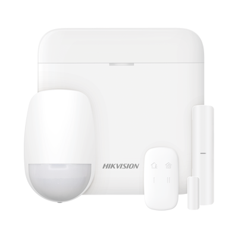 HIKVISION DS-PWA48-KS (AX PRO) KIT de Alarma AX PRO con GSM (3G/4G) / Incluye: 1 Hub con bateria de respaldo / 1 Sensor PIR / 1 Contacto Magnético / 1