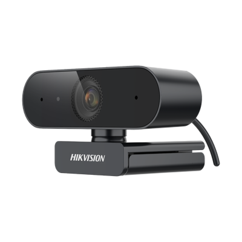 HIKVISION DS-U02 Cámara Web ALTA DEFINICIÓN (1080p) / Giro 360° / Gran Angular / Micrófono Integrado / Conector USB de 2 mts / Fácil de Instalar / Red