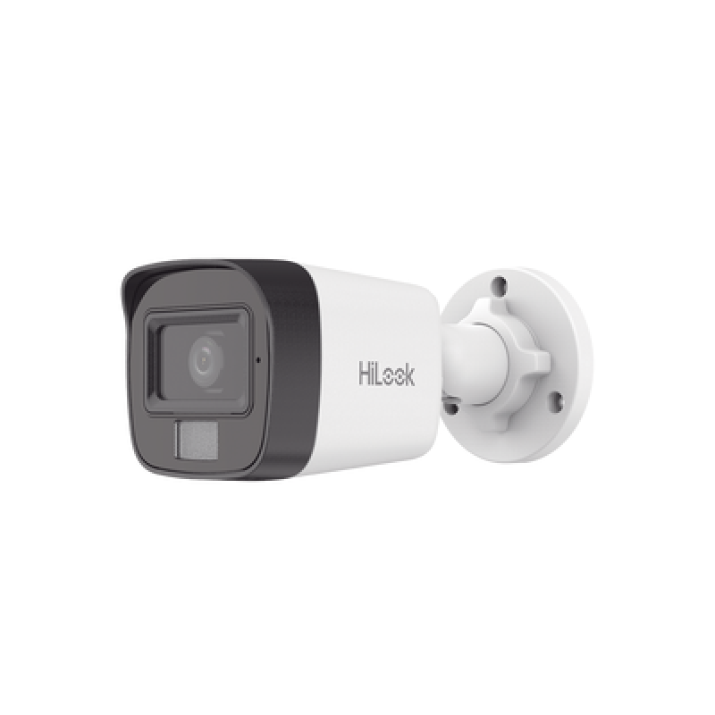 Cámara Bala IP / 4 Megapixel / Dual Light 20 m (65.6 ft) IR + 15 m (49.2 ft) Luz Blanca / Lente 2.8 mm / 104° / IP67 / PoE / Audio Integrado