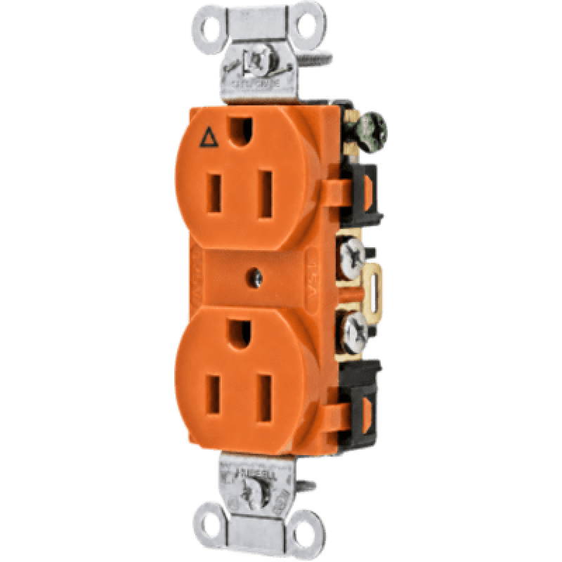 Contacto Dúplex / 15A 125V / 2 Polos 3 Hilos / NEMA 5-15R / Grado Comercial / Nylon / -40°C a 75°C