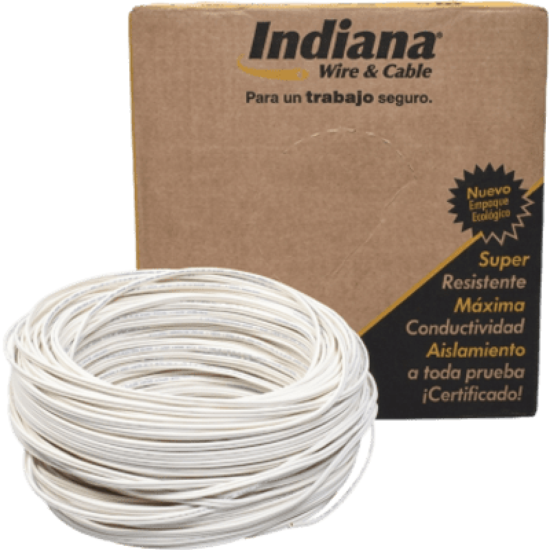 Cable SPT POT / 2 Conductores / Calibre 18 AWG / 100 m (328.08 ft) / 300 V / 60 °C / NOM-063-SCFI / Blanco