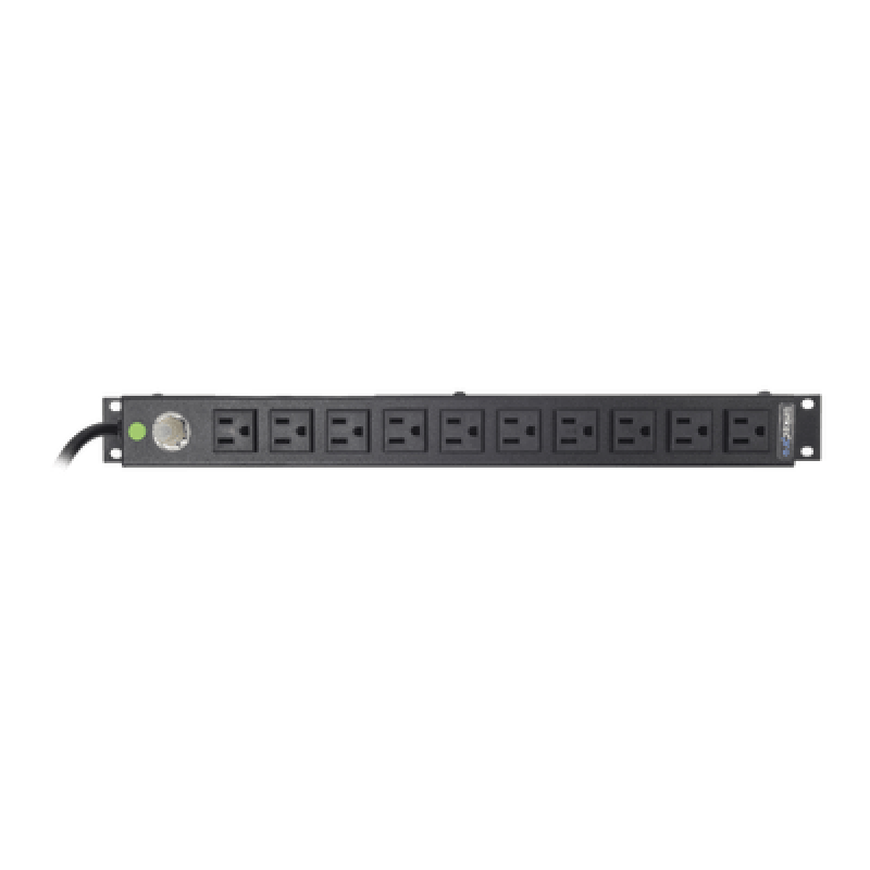 LINKEDPRO BY EPCOM HTCM-1U-10C Multicontacto Horizontal (PDU) de 10 Contactos (NEMA 5-15R) Rack 19" 1UR. Voltaje Entrada/Salida: 120Vca/15A