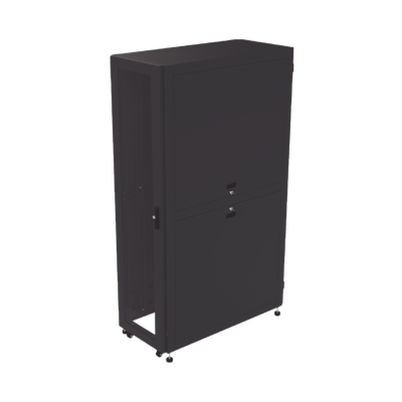LINKEDPRO BY EPCOM LP-60120-45U-R2 Gabinete Profesional para Telecomunicaciones de 45UR, 1200 mm Profundidad, Incluye 2 Organizadores Verticales de 45