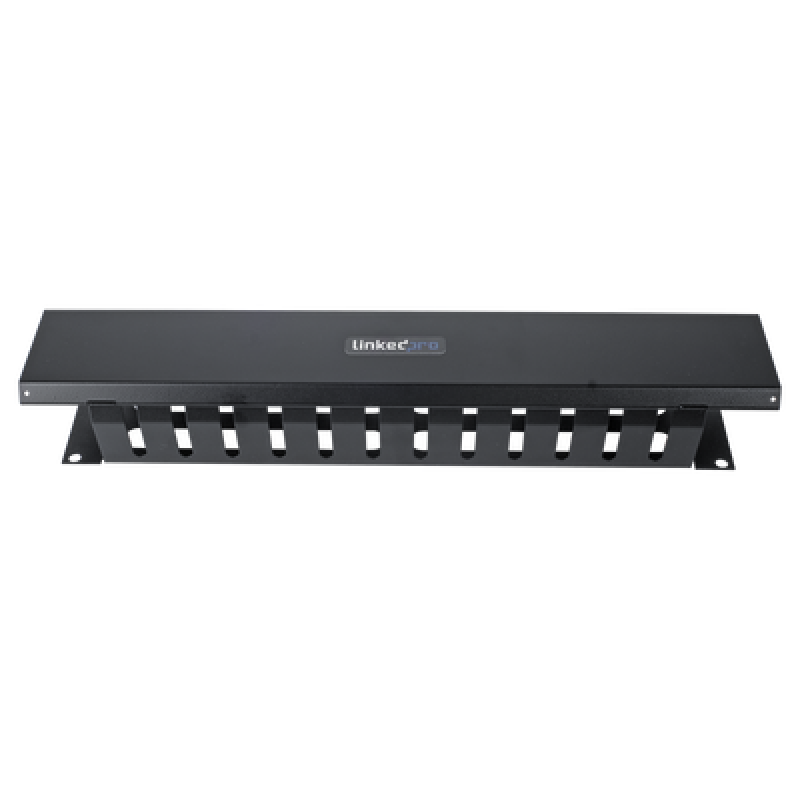 LINKEDPRO BY EPCOM LPCM-042U Organizador de Cables Horizontal de 2U para Rack de 19" con Cubierta Metálica