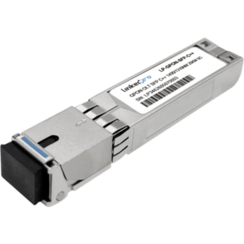 Módulo OLT GPON SFP / C++ / Conector SC/UPC / 20 km (12.4 mi) / Tx 2488 Mbps Rx 1244 Mbps / Tx 1490 nm Rx 1310 nm / Hot-pluggable / DDM / RoHS / Clase 1 / Compatible HUAWEI FIBERHOME TP-LINK PLANET V-SOL