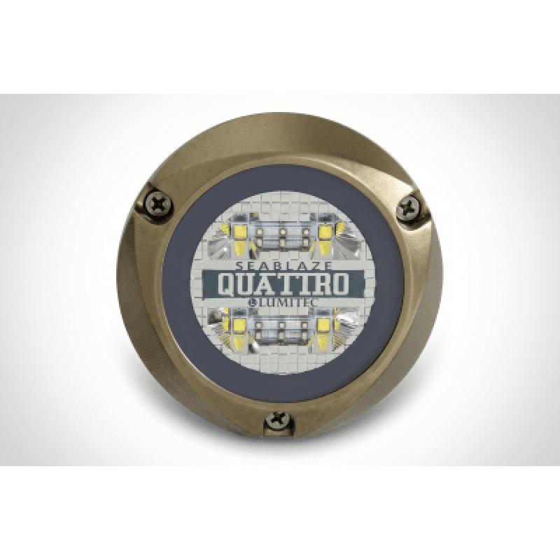 Luz LED Marina Sumergible / 2000 Lúmenes / Blanco y Azul / IP68 / Bronce Naval / 10-24 VCD