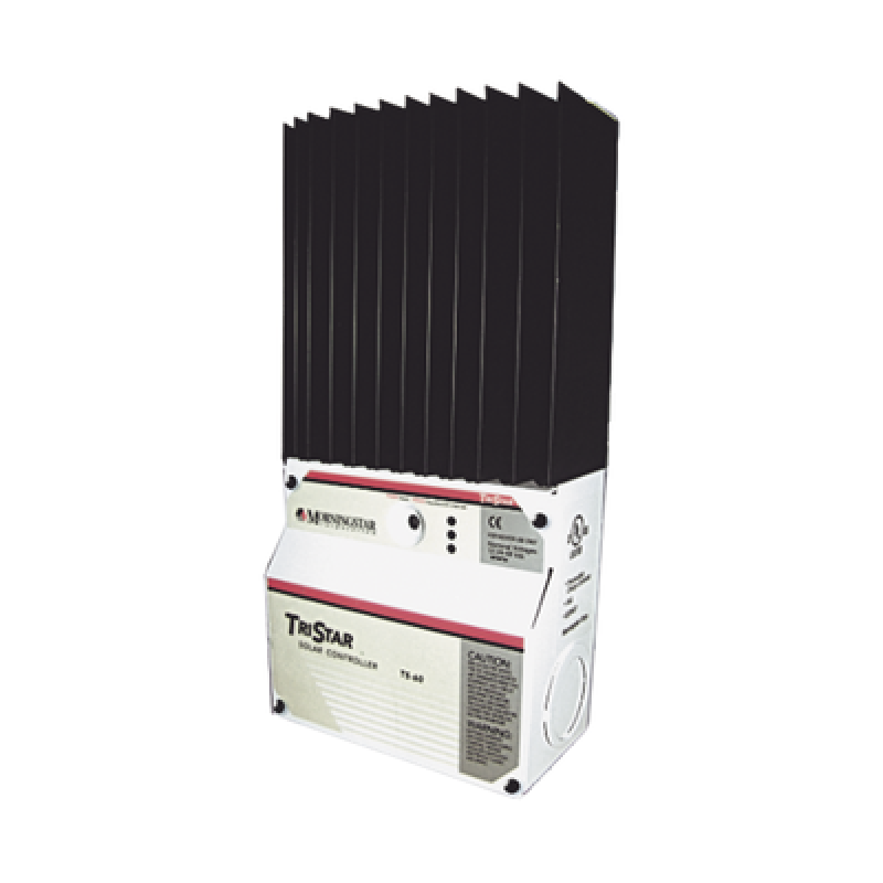 MORNINGSTAR TS-45 Controlador de Carga Solar TriStar PWM 45 A / 12V 24V 48V / Puerto RS-232 / Hasta 4 kW / Disipador de Calor / 7 Preajustes