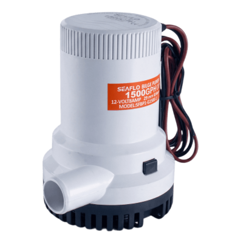 Bomba de Achique / 1500 GPH (5678 LPH) / 12V CD / Filtro Extraíble / Alta Eficiencia / Diseño Compacto