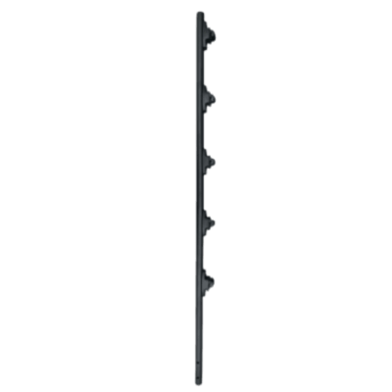 Poste de Paso / Tubo de Acero Galvanizado / Diámetro 1" / Longitud 120 cm / 5 Aisladores / Color Negro / Peso 0.9 KG