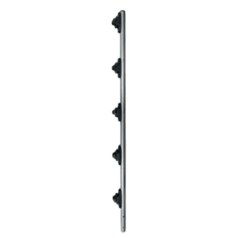 Poste de Paso de Acero Galvanizado / Diámetro 1" / Longitud 100cm / Forma Redonda / 5 Aisladores Integrados / Incluye Tapa / Peso 0.8 KG