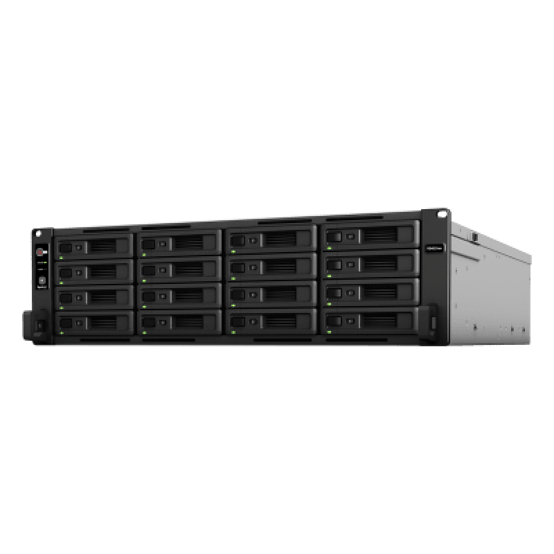 Servidor de Almacenamiento Synology RackStation RS4021xs+ | 16 Bahías | Procesador Intel Xeon D-1541 de 8 Núcleos | Memoria 16 GB Ampliable a 64 GB | RAID F1, 0, 1, 5, 6, 10 | 403,000 IOPS | 6,200 MB/s Lectura Secuencial | Energía Red