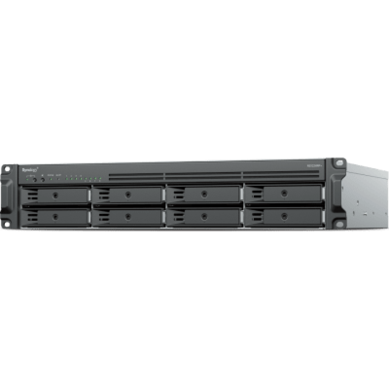 Rack NAS 2U Redundante / 8 Bahías / AMD Ryzen V1500B 2.2 GHz / 2.5GbE / M.2 NVMe / Fuente Dual 550W