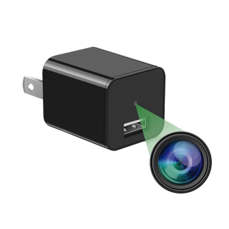 SYSCOM M1B Cámara Oculta en Cargador de Pared (Spyce Camera) / Memoria de 8GB / Resolución 2 Megapixel (1080P) / Grabación Continua o por Movimiento
