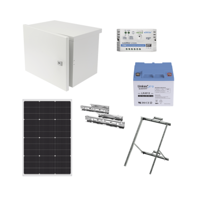 Syscom KITPVCCTVSE Kit de Alimentación PV para CCTV 12 Vcc Hasta Máximo 14 Watts para Cámara y Enlace