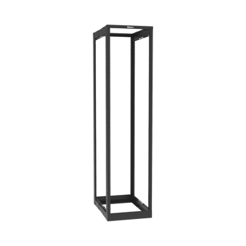 PANDUIT AR4P Rack de Cuatro Postes Estándar de 19", Rieles Roscados #12-24, Profundidad Ajustable de 23 a 42 in, 45 Unidades de Rack, Color Negro