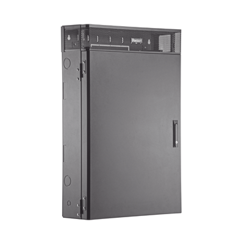 PANDUIT WME3BL Gabinete de Montaje en Pared TrueEdge™, Con 3 UR para Equipo Activo y 3 UR para Paneles de Parcheo, Fabricado en Acero, Color Negro