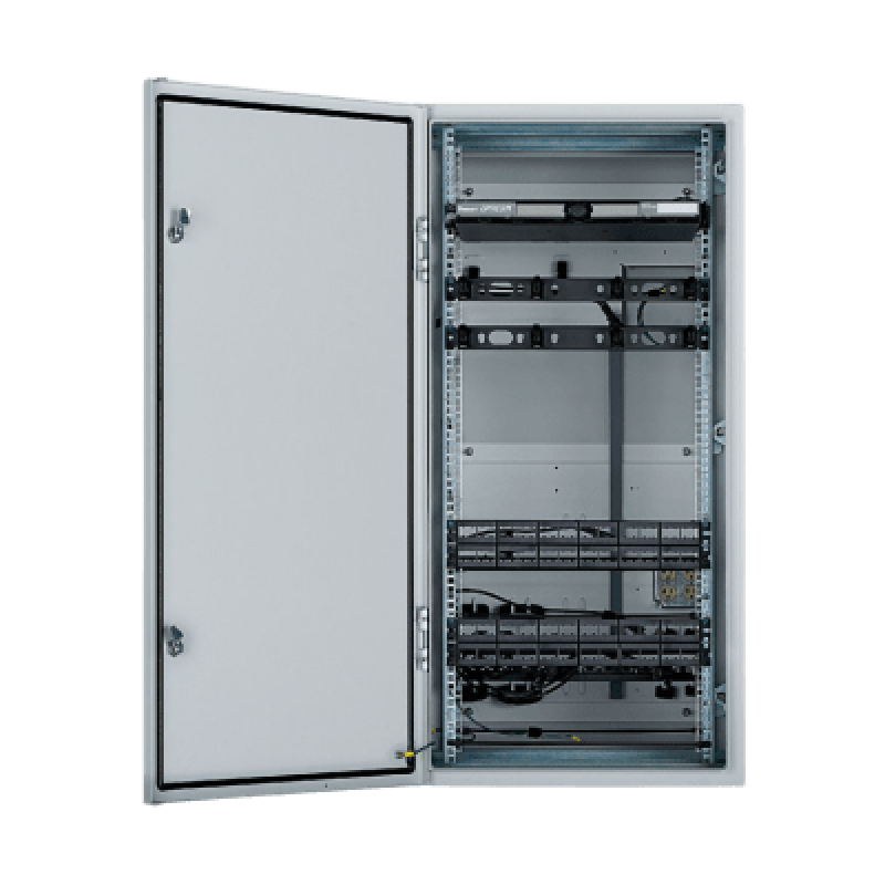 PANDUIT ZDF48-RA Gabinete Industrial Preconfigurado de Montaje en Pared, Fabricado en Acero Bajo en Carbono, Protección NEMA 4/12 IP66, de 26 UR, Colo