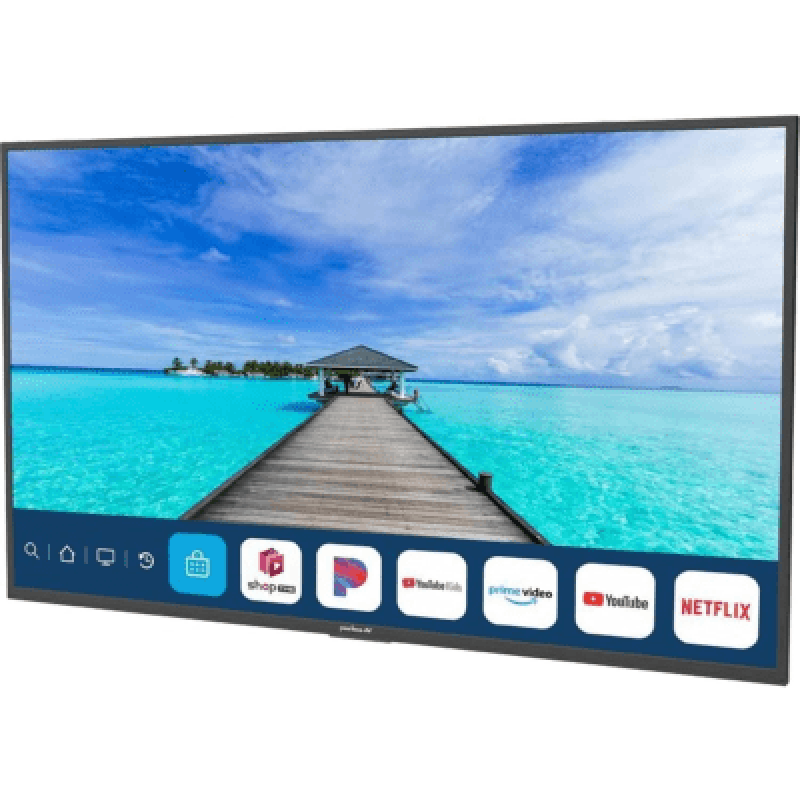 SmartTV para Exteriores Neptune™ 55" 4K UHD / 500 nits Sol Parcial / webOS / IP54 ideal para areas con techado parcial / VESA 300x200 / Incluye Soporte de Pared Inclinado