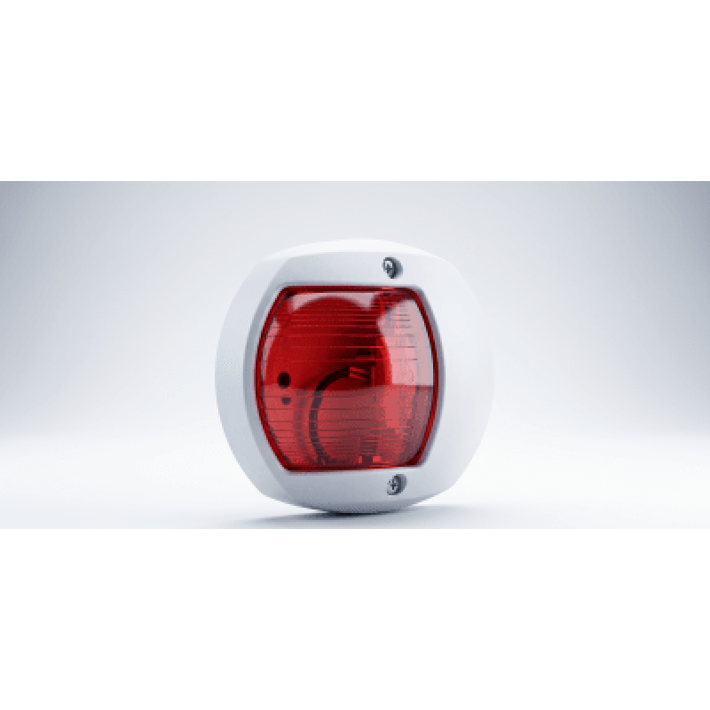Luz de Navegación Marina / Roja / Lateral / USCG / <20 m (65.6 ft) / 2-3 MN / Arco 225° / 12V/24V / Montaje Vertical