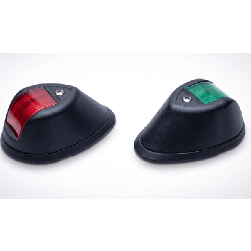 Set de Luces Verticales de Navegación / Rojo y Verde / 2 MN / Embarcaciones < 20 m (65.6 ft) / 12 VDC / LED 8 W / Carcasa Negra