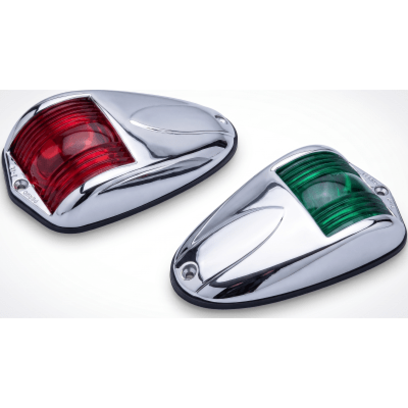 Luces de Navegación Laterales / 12 VDC / 10 W / <12 m (39.4 ft) / Cromado / Rojo y Verde