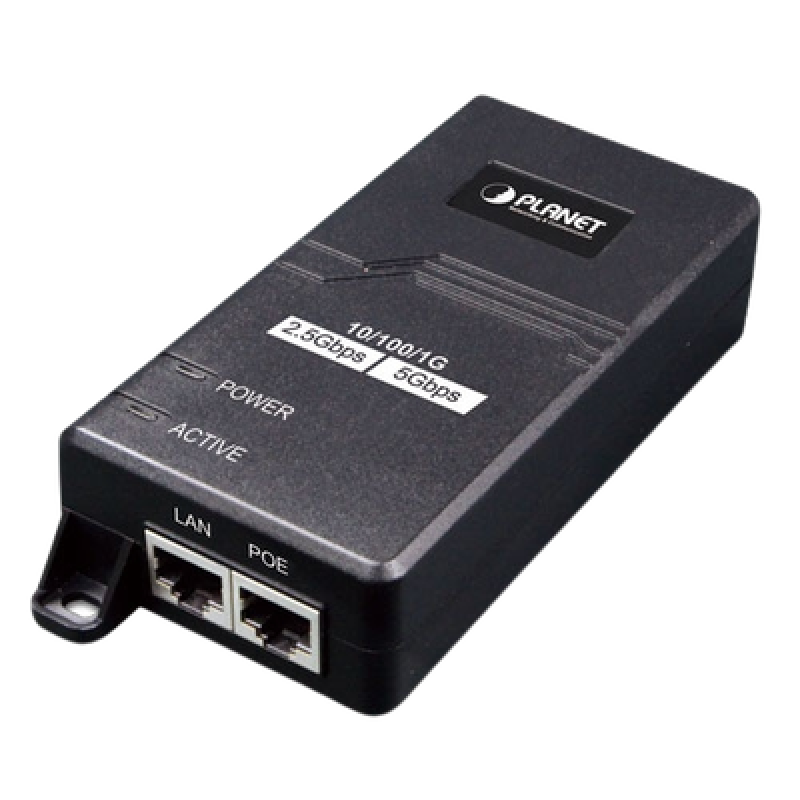 Inyector PoE 802.3 af/at, Hasta 30 W, con Puertos de 10/100/1000Mbps/ 2.5 Gbps/5 Gbps