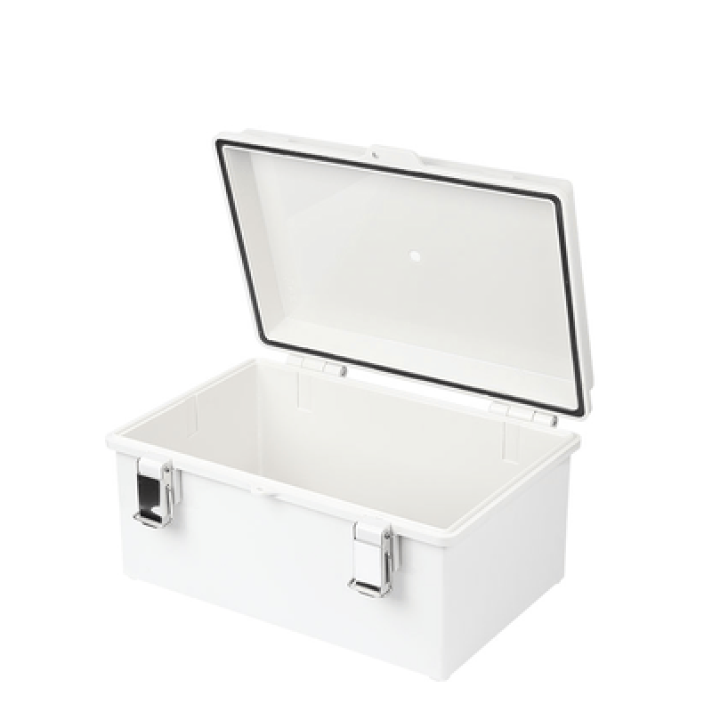 PRECISION PST-1929-14E Gabinete de Plástico ABS, Uso en Intemperie IP66 (190 x 290 x 140 mm) cierre por broche Inoxidable y Permite Cerrado con Candad