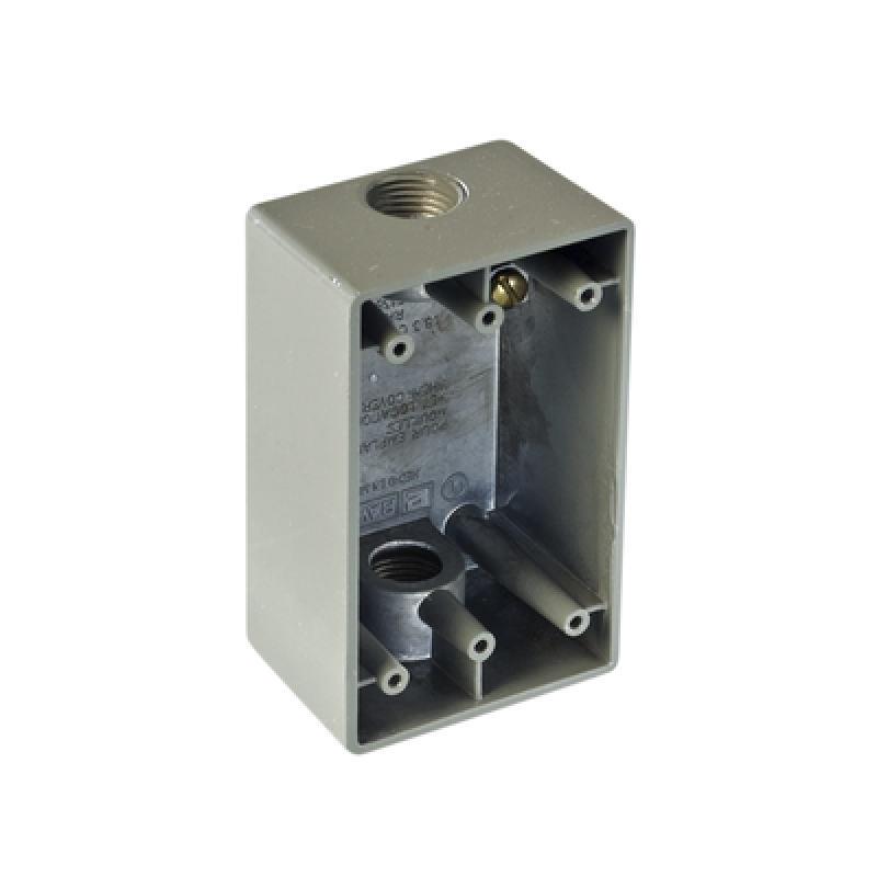 Caja Condulet FS de 1" ( 25.4 mm) con dos bocas a prueba de intemperie.
