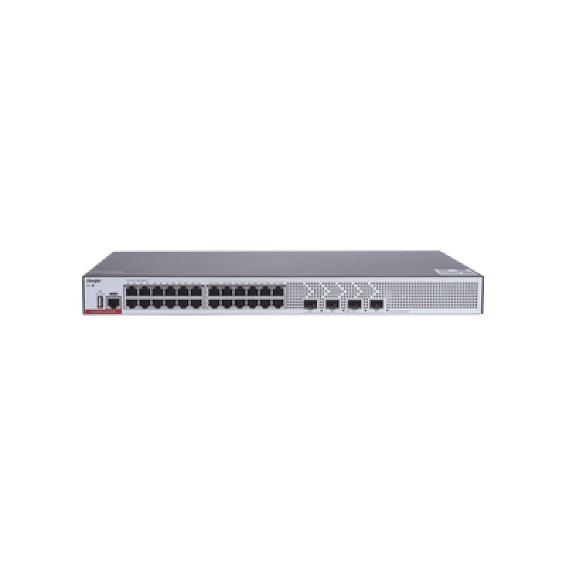 Switch de Acceso Capa 3 con doble Chip para Alta Disponibilidad Ideal en Redes Empresariales con 24 puertos Gigabit y 4 SFP+ 10Gb