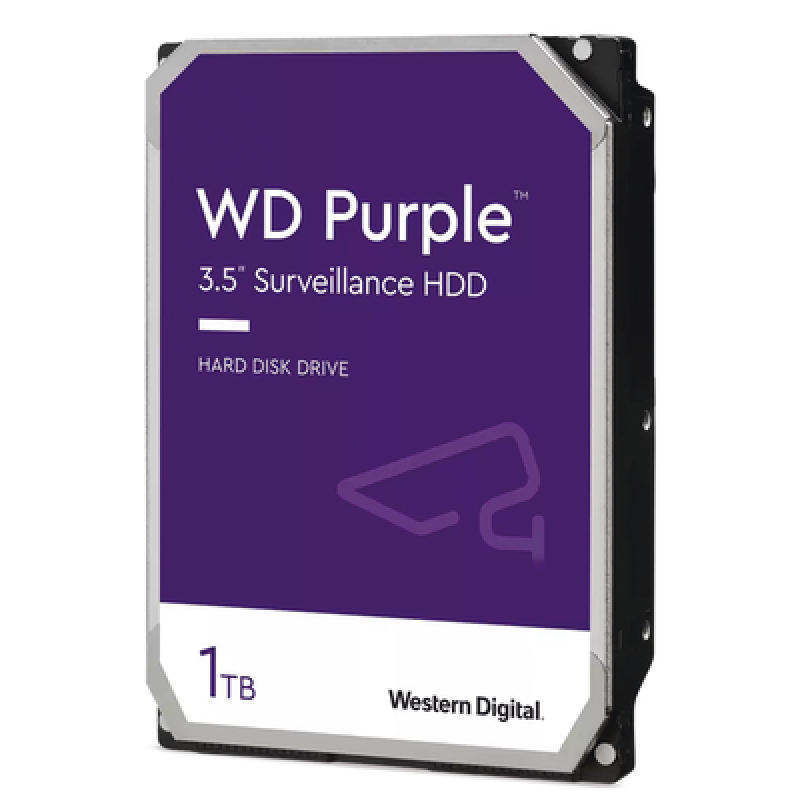 Western Digital (WD) WD11PURZ Disco Duro Purple de 1 TB / 5400 RPM / Optimizado para Soluciones de Videovigilancia / Uso 24-7 / 3 Años de Garantia