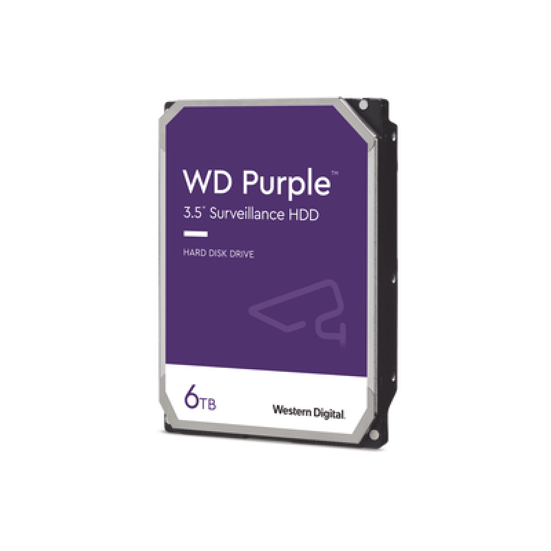 Western Digital (WD) WD64PURZ Disco Duro PURPLE de 6TB / 3 AÑOS DE GARANTÍA / Para Videovigilancia