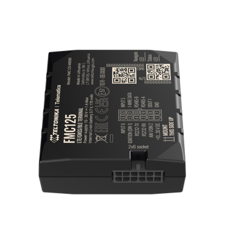 TELTONIKA FMC125 Avanzado Rastreador Vehicular (GPS) 4G LTE CAT 1 y 2G / Identificación de Conductores / Bloqueo Remoto / Detección de Jammer / Sensor