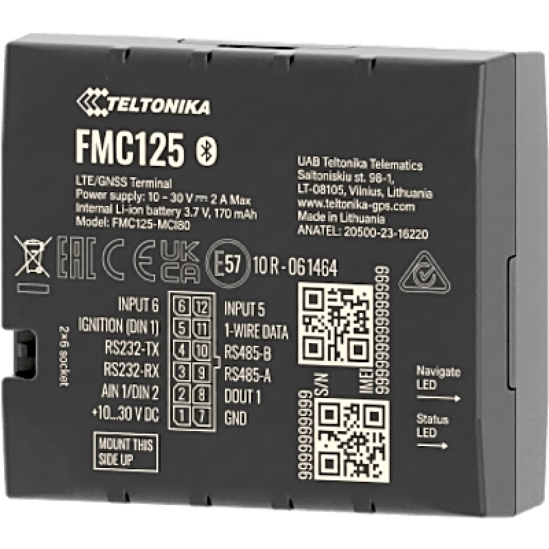 Rastreador GPS Vehicular / 4G LTE / Dual SIM / RS485 / RS232 / Bluetooth / DualCam / Múltiples I/O / GNSS / Detección Jammer / Bloqueo Remoto / ID Conductores