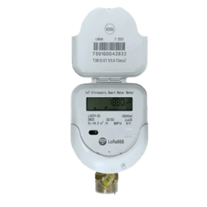 Medidor Ultrasónico de Agua LoRaWAN / 1 Pulgada / Medición Bidireccional / IP68 / Válvula Integrada / LCD 9 Dígitos / Batería 6+1 Años