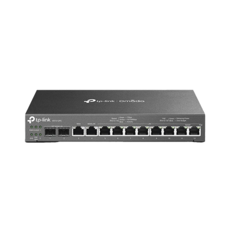TP-LINK ER7212PC Router Omada VPN / SDN Multi-WAN 1G / Switch con PoE y Controlador / 2 puerto WAN/LAN SFP 1G / 1 Puerto RJ45 WAN / 1 Puerto WAN/LAN R