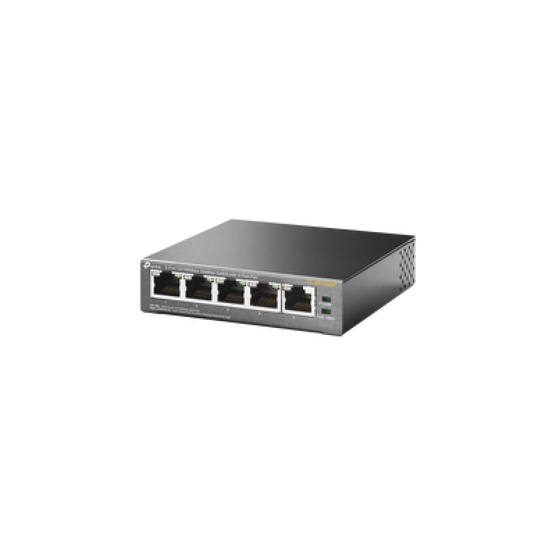 TP-LINK TL-SF1005P Switch PoE no Administrable de escritorio / 5 puertos 10/100 Mbps / 4 puertos PoE af/at / Presupuesto 67 W / Modo Extensor hasta 25