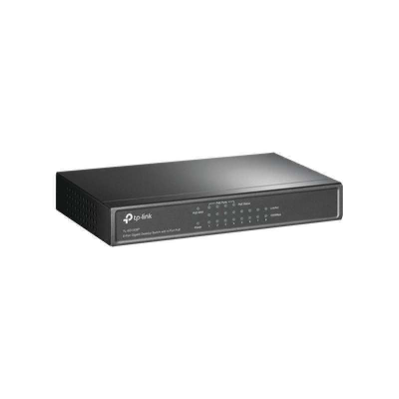 TP-LINK TL-SG1008P Switch Gigabit PoE+ no administrable de 8 puertos 10/100/1000 Mbps, solo 4 puertos PoE, para escritorio