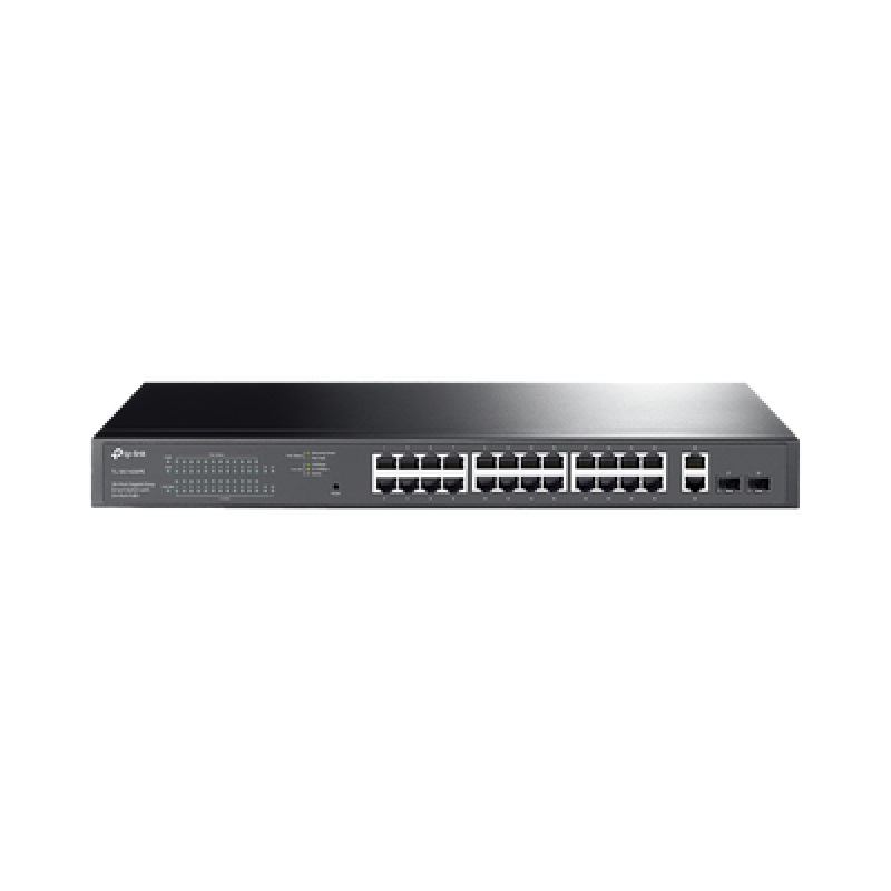 TP-LINK TL-SG1428PE Switch PoE Administrable 24 puertos 10/100/1000 Mbps / 2 puertos SFP / 24 puertos PoE af/at / Presupuesto PoE 250W /