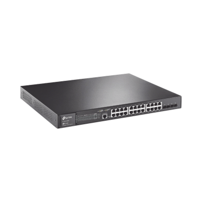 TP-LINK TL-SG3428MP Switch L2+ Omada PoE+ / 24 Puertos PoE+ 10/100/1000 Mbps / 4 Puertos SFP 1G / 2 Puertos Consola (RJ45 y microUSB) / Administración