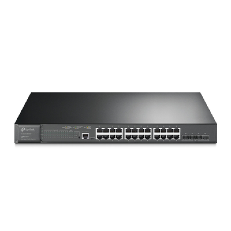 TP-LINK TL-SG3428XMP Switch L2+ Omada PoE+ / 24 Puertos PoE+ 10/100/1000 Mbps / 4 Puertos SFP+ 10G / 2 Puertos Consola (RJ45 y microUSB) / Administrac