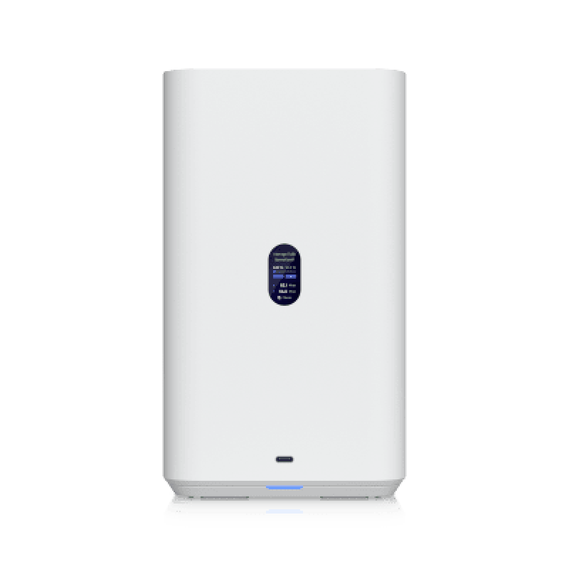 NAS Compacto de Escritorio / 2 Bahías 3.5" SATA / Puerto 2.5 GbE / USB-C 5 Gbps / PoE++ 60 W / Pantalla LCD 1.47"