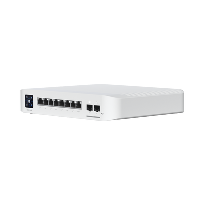 UBIQUITI USW-PRO-8-POE Switch UniFi Pro 8 PoE Administrable Capa 3, 8 puertos GbE / (6) puertos POE+ af/at y (2) puertos POE++ 802.3bt / (2) puertos S