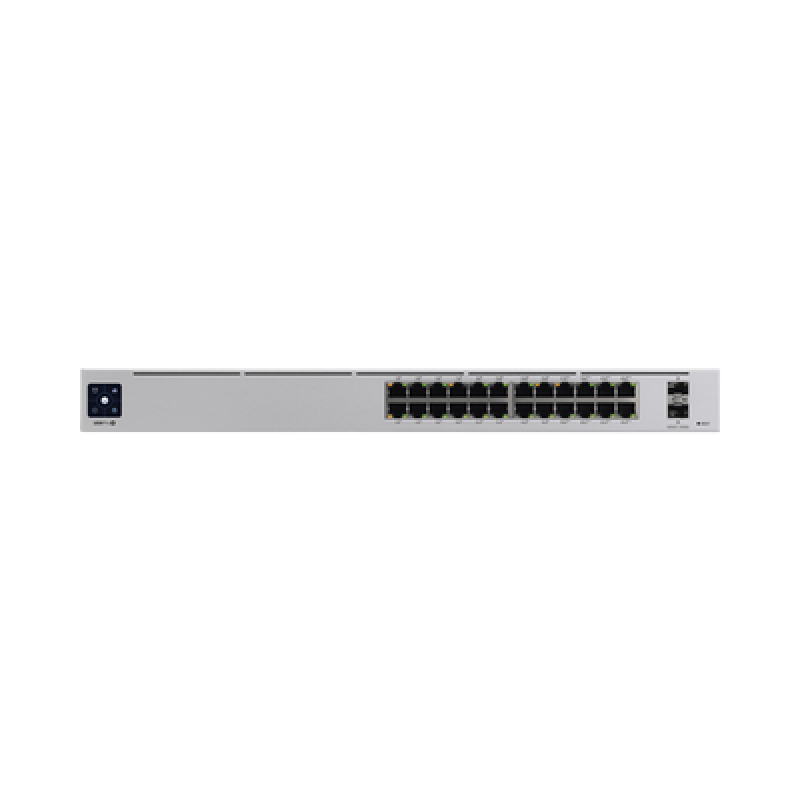UBIQUITI USW-PRO-24-POE UniFi Switch USW-Pro-24-POE Gen2, con funciones capa 3, de 24 puertos PoE 802.3at/bt + 2 puertos 1/10G SFP+, 400W, pantalla in