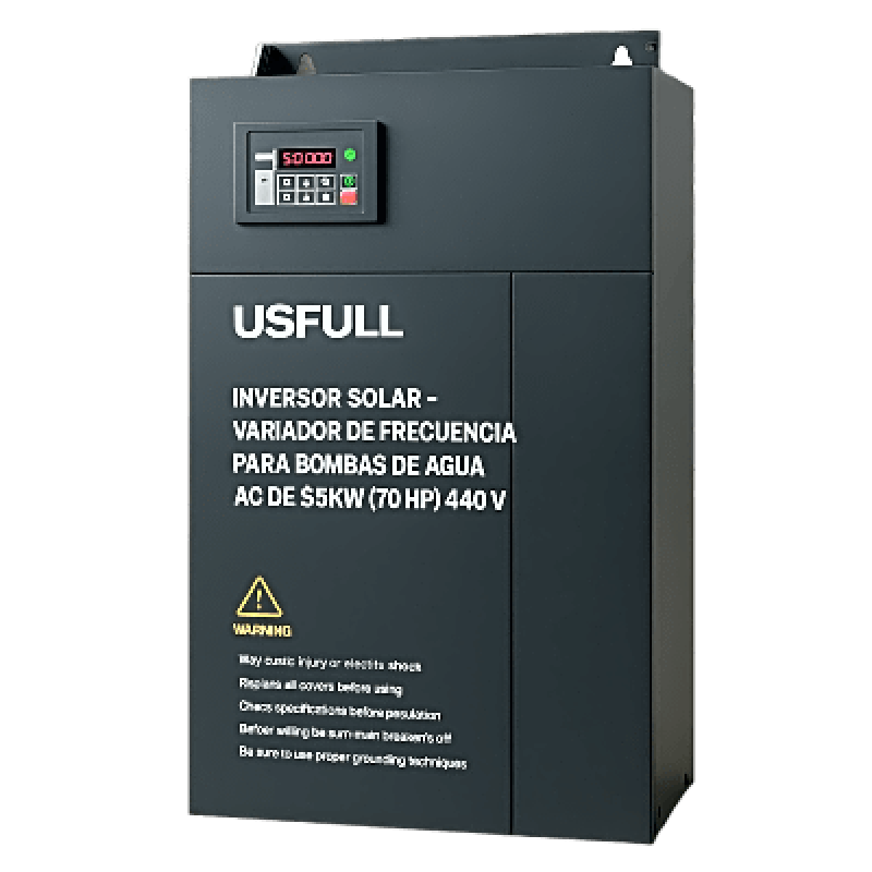 Inversor Solar - Variador de Frecuencia para Bombas de Agua AC de 55KW (70 HP) 440V: Potencia y Eficiencia para Aplicaciones Exigentes