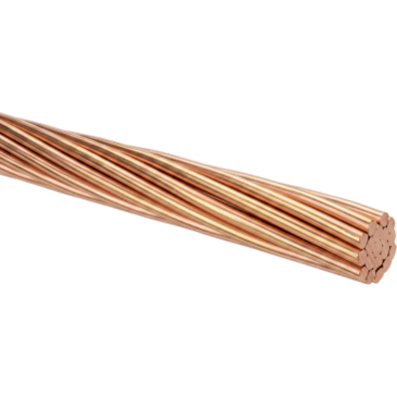 Cable de Cobre Desnudo | Calibre 12 AWG | Construcción Concéntrica | Alta Conductividad Eléctrica | Uso en Líneas Aéreas y Puestas a Tierra