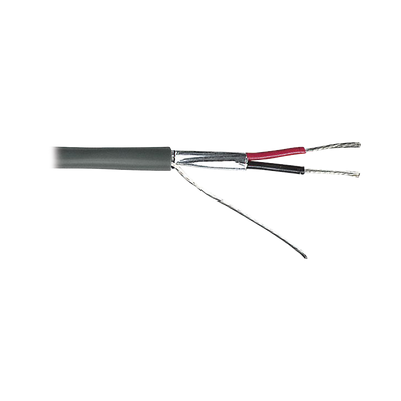 Cable para Alarma / 2x18 AWG / Blindado / Riser CMR / 305 m (1000 ft) / Gris