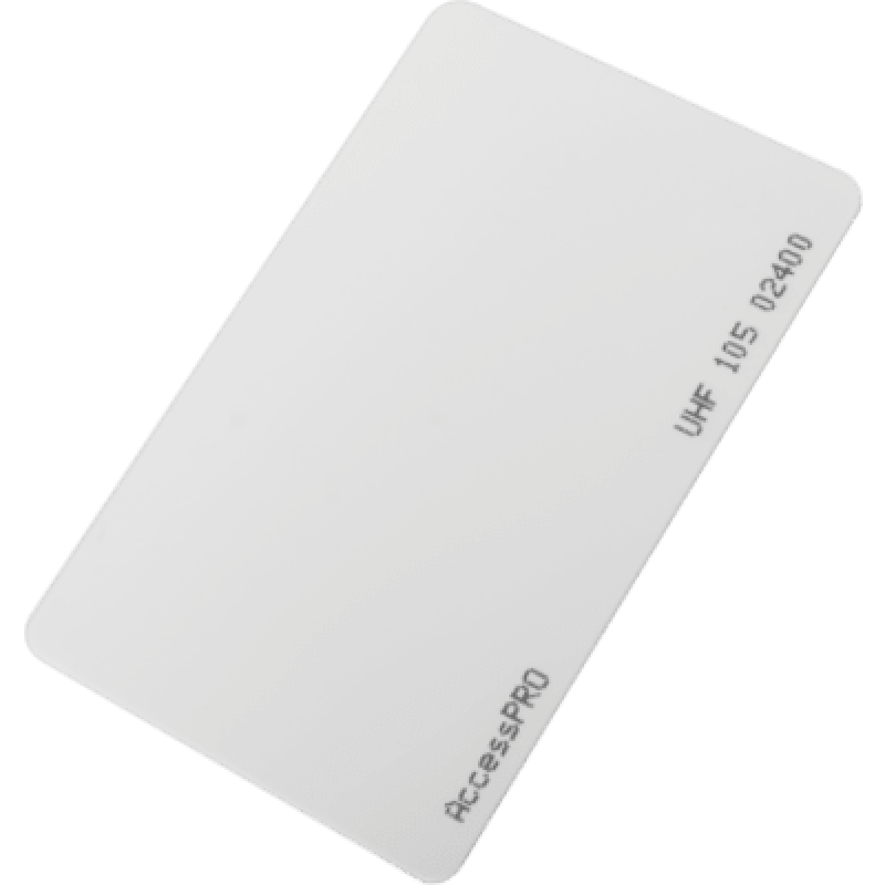 Tarjeta RFID UHF / EPC GEN2 / ISO 18000 6C / PET No imprimible / Incluye porta tarjeta